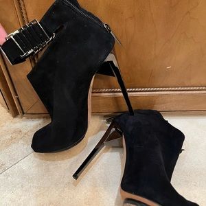 Herve Leger Bootie Heels with ankle strap